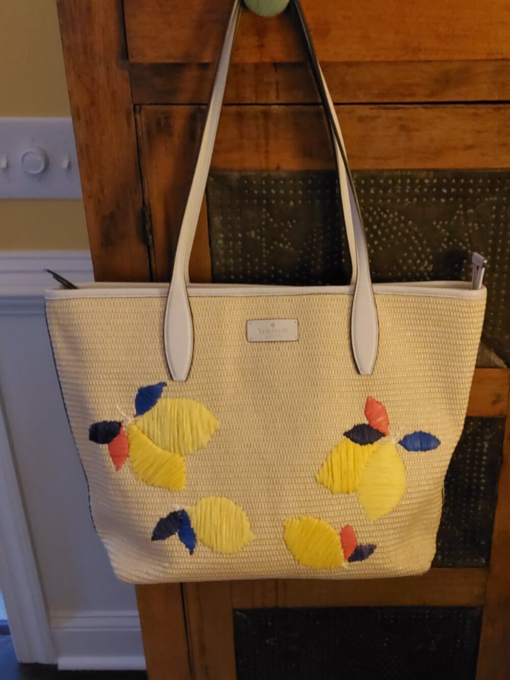 Kate Spade Extra Large Lemon Tote in Straw